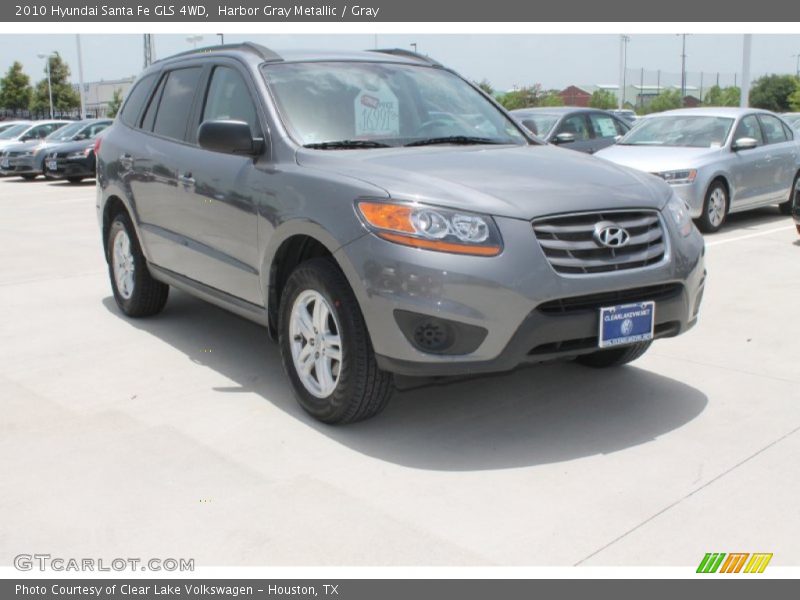 Harbor Gray Metallic / Gray 2010 Hyundai Santa Fe GLS 4WD