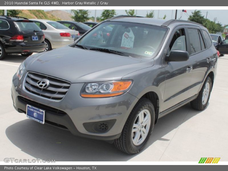 Harbor Gray Metallic / Gray 2010 Hyundai Santa Fe GLS 4WD