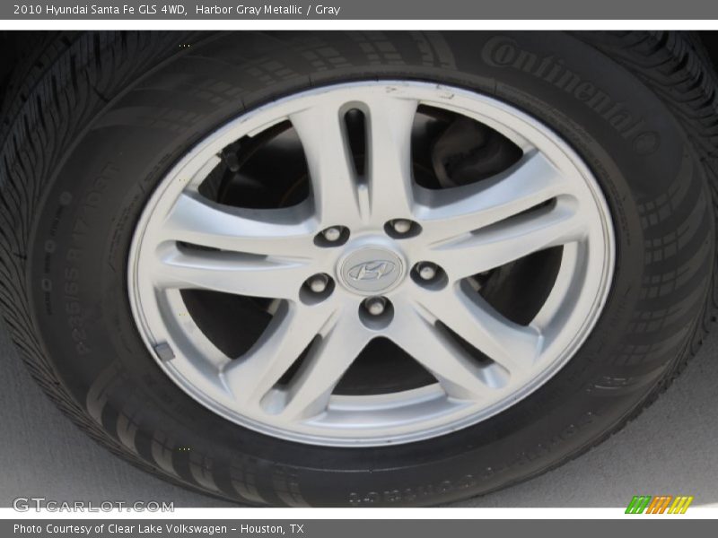 Harbor Gray Metallic / Gray 2010 Hyundai Santa Fe GLS 4WD