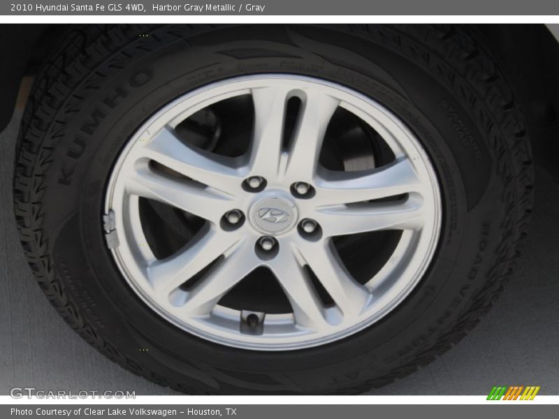 Harbor Gray Metallic / Gray 2010 Hyundai Santa Fe GLS 4WD
