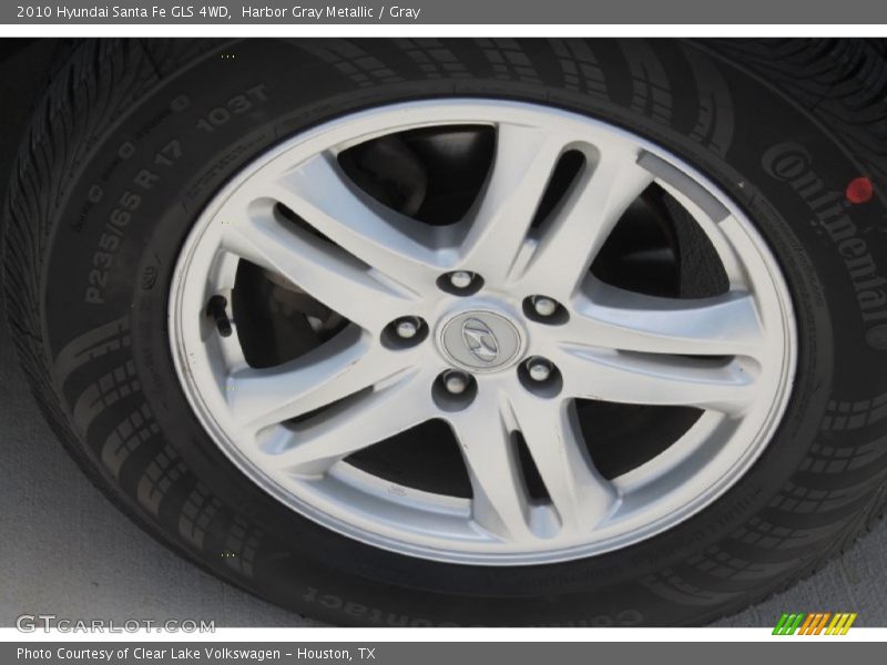 Harbor Gray Metallic / Gray 2010 Hyundai Santa Fe GLS 4WD