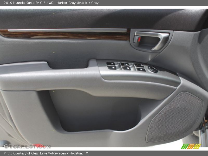 Harbor Gray Metallic / Gray 2010 Hyundai Santa Fe GLS 4WD