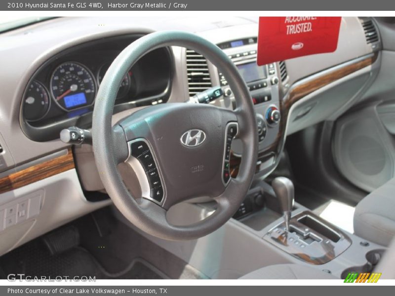 Harbor Gray Metallic / Gray 2010 Hyundai Santa Fe GLS 4WD