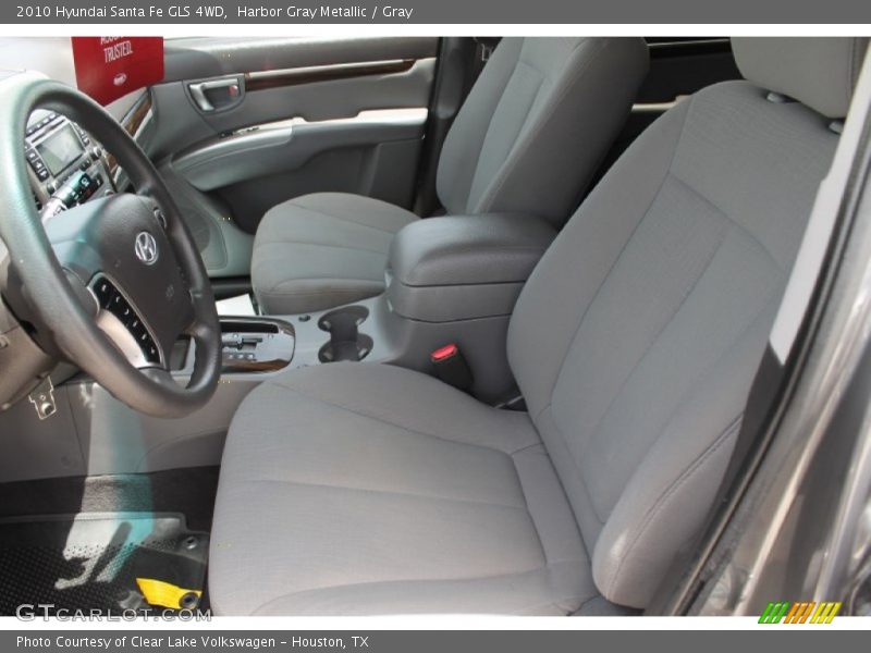 Harbor Gray Metallic / Gray 2010 Hyundai Santa Fe GLS 4WD
