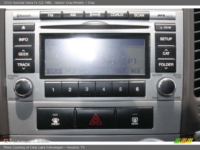 Harbor Gray Metallic / Gray 2010 Hyundai Santa Fe GLS 4WD