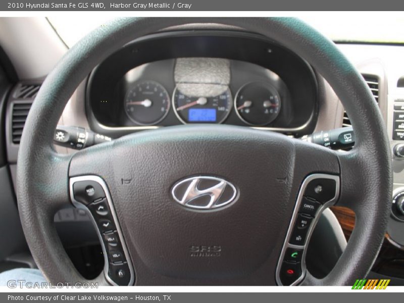 Harbor Gray Metallic / Gray 2010 Hyundai Santa Fe GLS 4WD