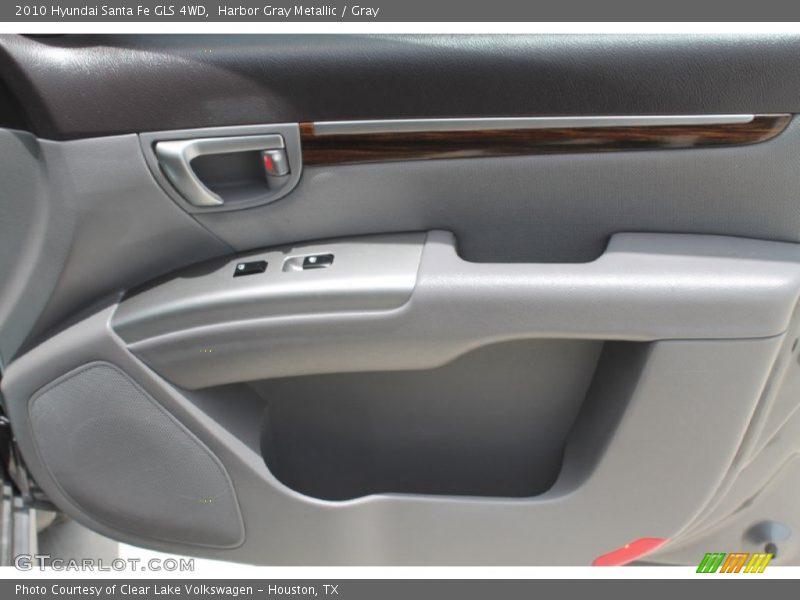 Harbor Gray Metallic / Gray 2010 Hyundai Santa Fe GLS 4WD