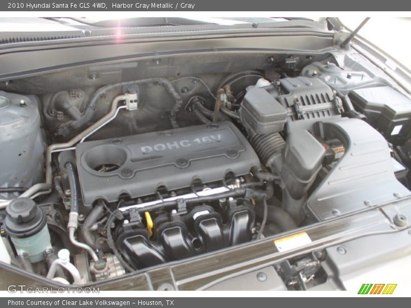 Harbor Gray Metallic / Gray 2010 Hyundai Santa Fe GLS 4WD