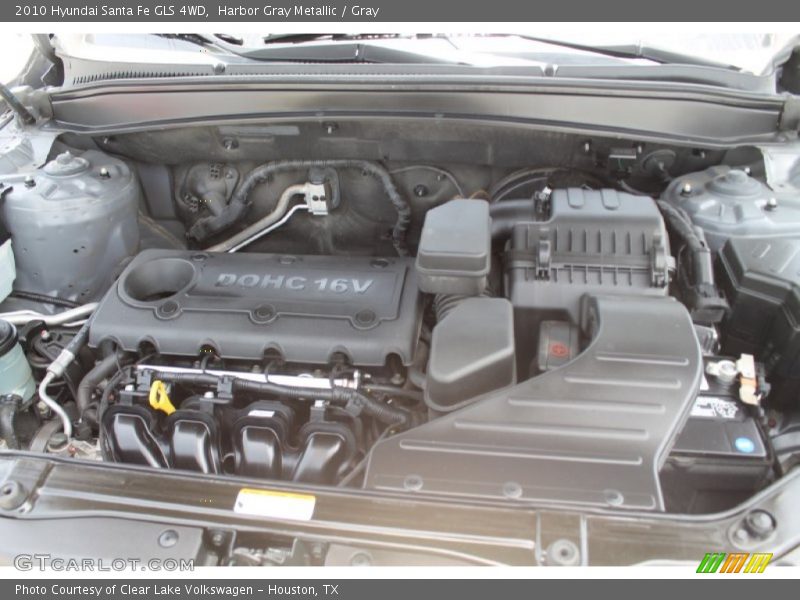 Harbor Gray Metallic / Gray 2010 Hyundai Santa Fe GLS 4WD