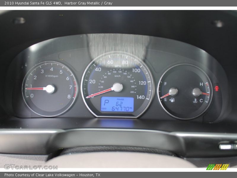Harbor Gray Metallic / Gray 2010 Hyundai Santa Fe GLS 4WD