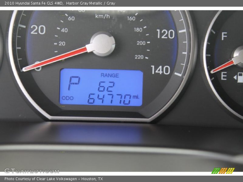 Harbor Gray Metallic / Gray 2010 Hyundai Santa Fe GLS 4WD