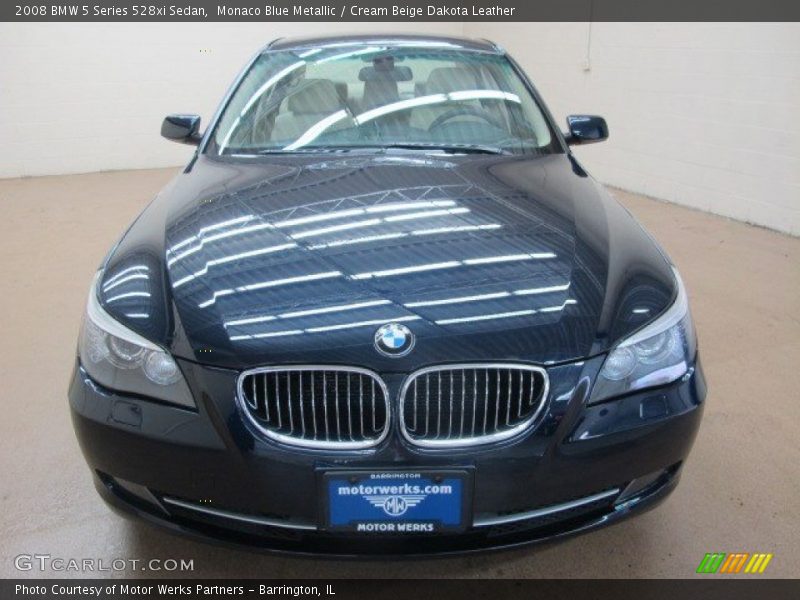 Monaco Blue Metallic / Cream Beige Dakota Leather 2008 BMW 5 Series 528xi Sedan