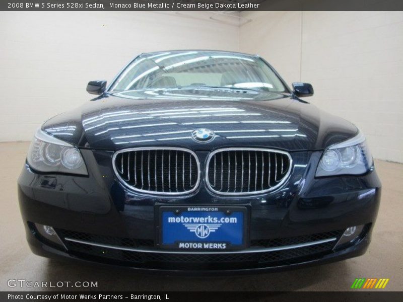 Monaco Blue Metallic / Cream Beige Dakota Leather 2008 BMW 5 Series 528xi Sedan