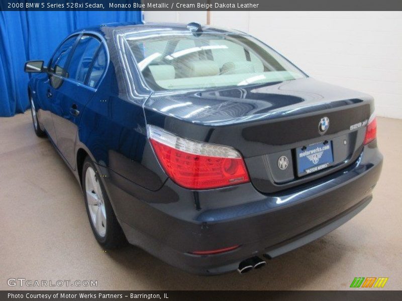 Monaco Blue Metallic / Cream Beige Dakota Leather 2008 BMW 5 Series 528xi Sedan