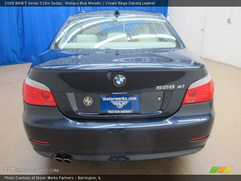 Monaco Blue Metallic / Cream Beige Dakota Leather 2008 BMW 5 Series 528xi Sedan