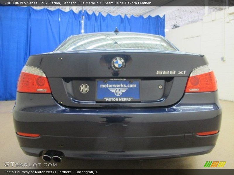 Monaco Blue Metallic / Cream Beige Dakota Leather 2008 BMW 5 Series 528xi Sedan