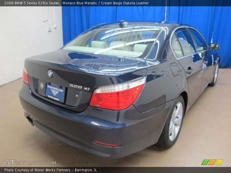 Monaco Blue Metallic / Cream Beige Dakota Leather 2008 BMW 5 Series 528xi Sedan