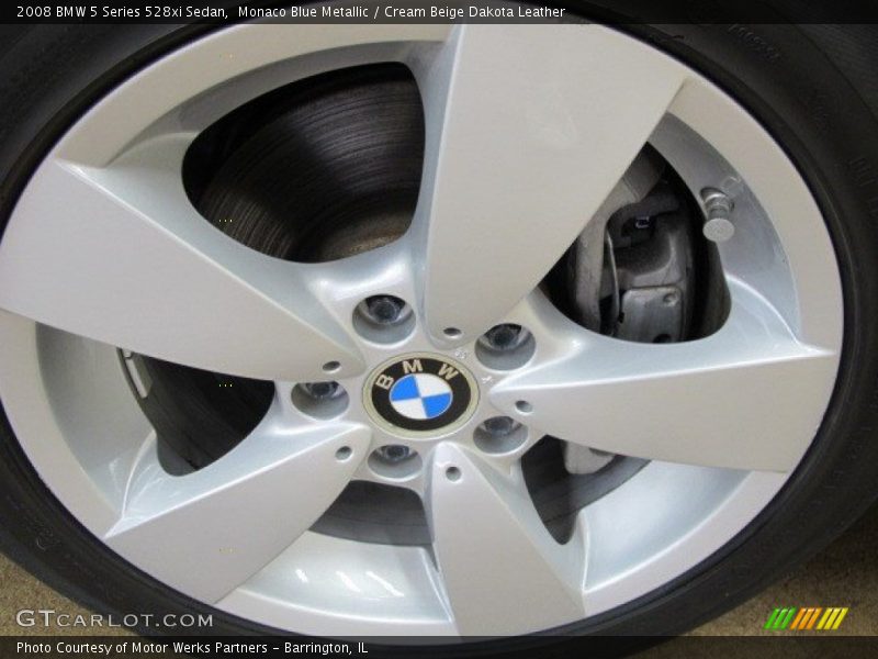 Monaco Blue Metallic / Cream Beige Dakota Leather 2008 BMW 5 Series 528xi Sedan