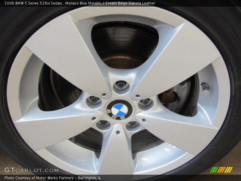 Monaco Blue Metallic / Cream Beige Dakota Leather 2008 BMW 5 Series 528xi Sedan