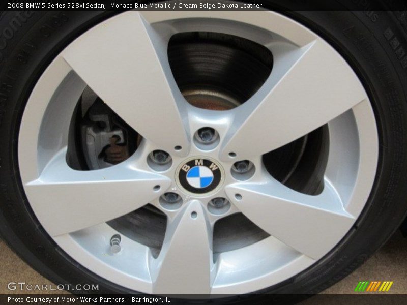 Monaco Blue Metallic / Cream Beige Dakota Leather 2008 BMW 5 Series 528xi Sedan