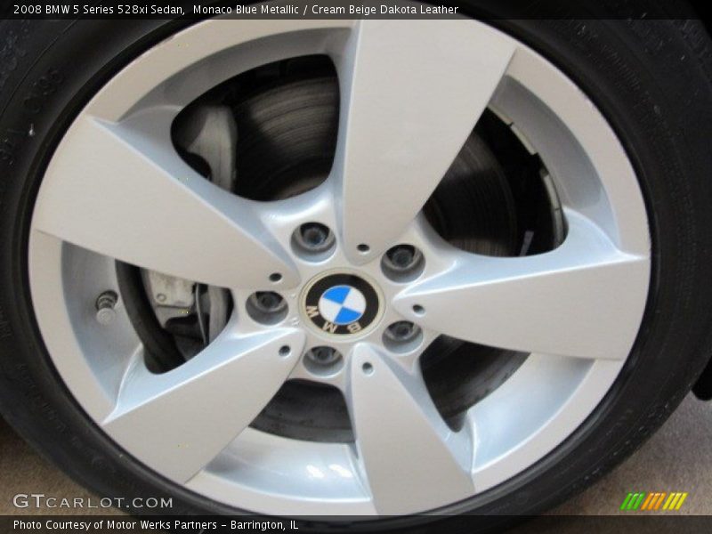Monaco Blue Metallic / Cream Beige Dakota Leather 2008 BMW 5 Series 528xi Sedan