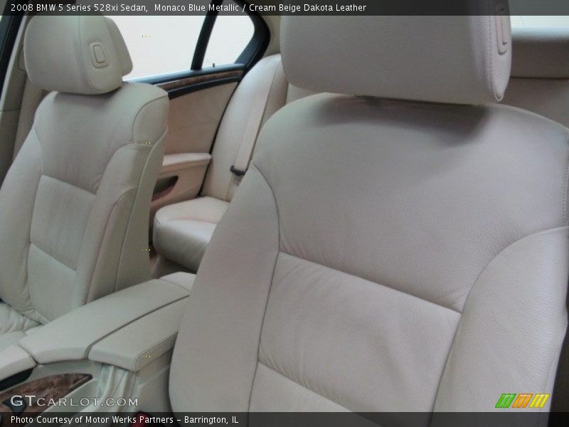 Monaco Blue Metallic / Cream Beige Dakota Leather 2008 BMW 5 Series 528xi Sedan