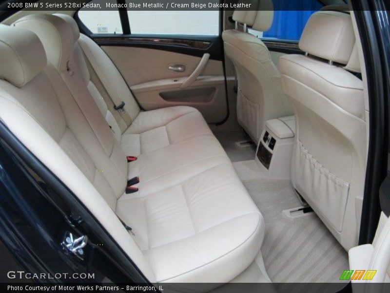 Monaco Blue Metallic / Cream Beige Dakota Leather 2008 BMW 5 Series 528xi Sedan