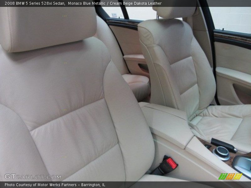 Monaco Blue Metallic / Cream Beige Dakota Leather 2008 BMW 5 Series 528xi Sedan