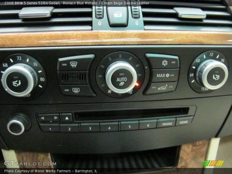 Monaco Blue Metallic / Cream Beige Dakota Leather 2008 BMW 5 Series 528xi Sedan