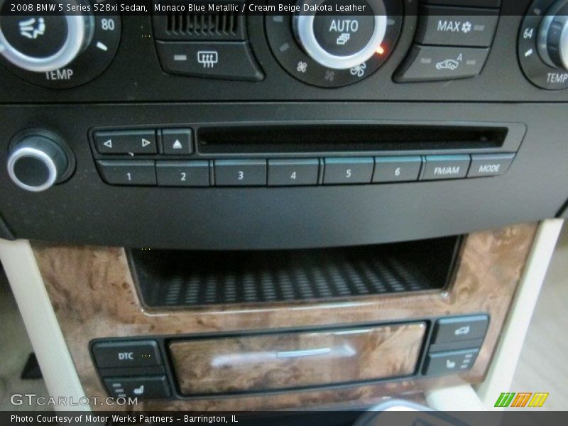 Monaco Blue Metallic / Cream Beige Dakota Leather 2008 BMW 5 Series 528xi Sedan