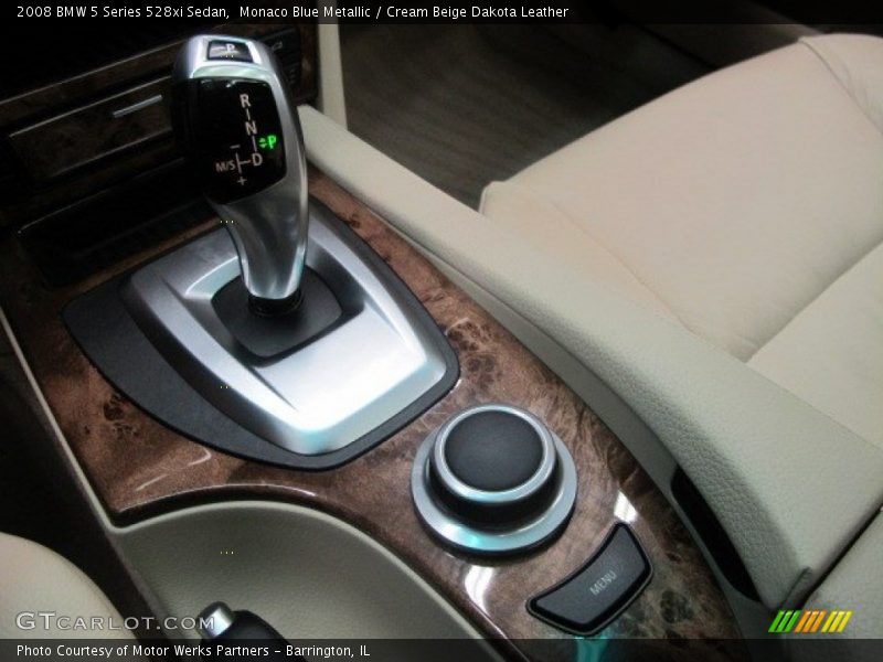 Monaco Blue Metallic / Cream Beige Dakota Leather 2008 BMW 5 Series 528xi Sedan