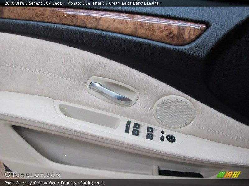 Monaco Blue Metallic / Cream Beige Dakota Leather 2008 BMW 5 Series 528xi Sedan