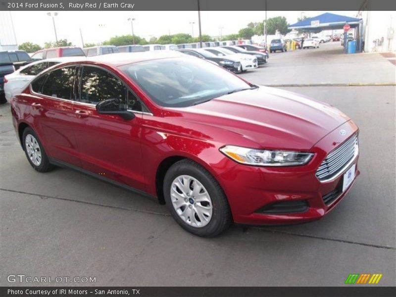 Ruby Red / Earth Gray 2014 Ford Fusion S