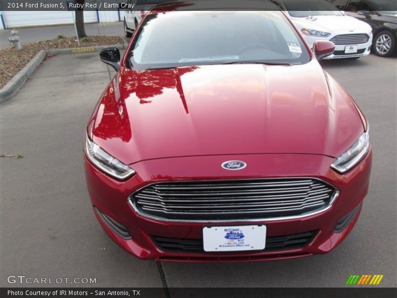 Ruby Red / Earth Gray 2014 Ford Fusion S