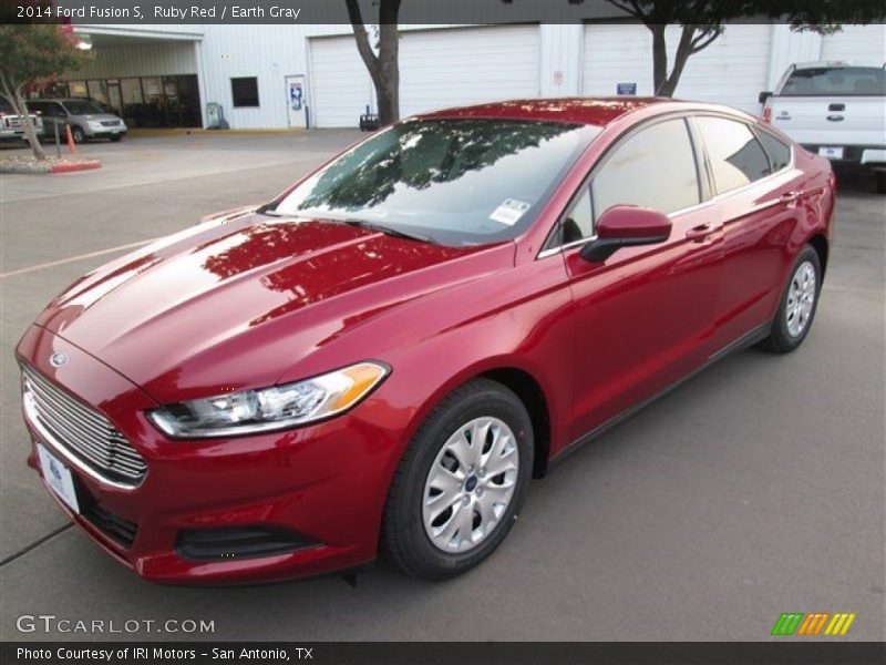 Ruby Red / Earth Gray 2014 Ford Fusion S