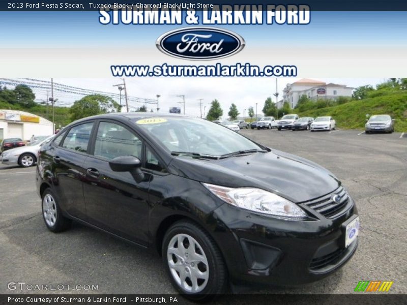 Tuxedo Black / Charcoal Black/Light Stone 2013 Ford Fiesta S Sedan