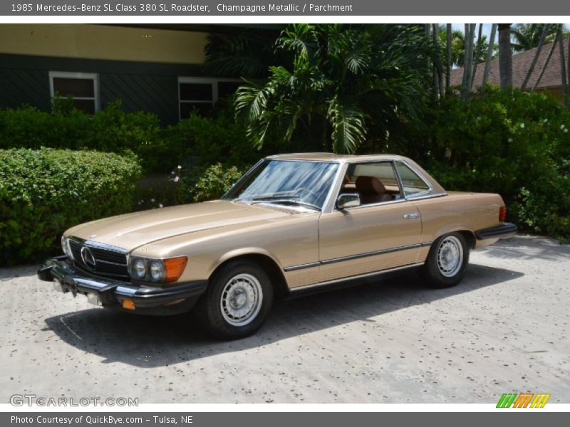 Champagne Metallic / Parchment 1985 Mercedes-Benz SL Class 380 SL Roadster