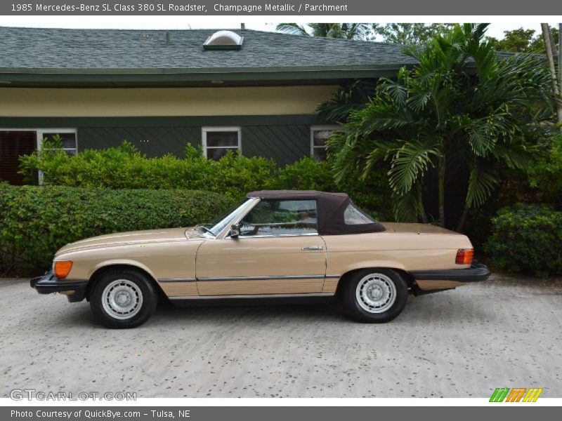 Champagne Metallic / Parchment 1985 Mercedes-Benz SL Class 380 SL Roadster