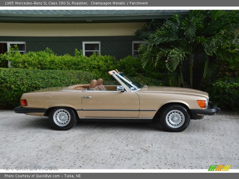 Champagne Metallic / Parchment 1985 Mercedes-Benz SL Class 380 SL Roadster