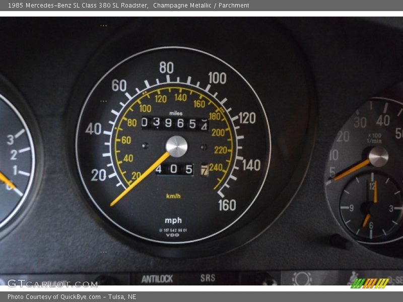 Champagne Metallic / Parchment 1985 Mercedes-Benz SL Class 380 SL Roadster