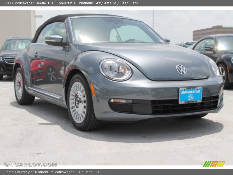 Platinum Gray Metallic / Titan Black 2014 Volkswagen Beetle 1.8T Convertible