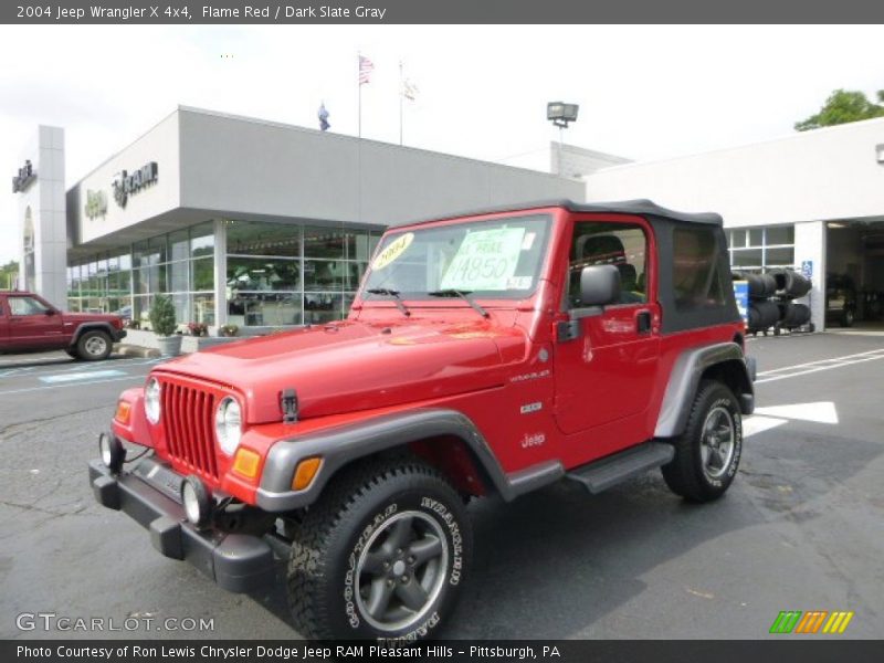 Flame Red / Dark Slate Gray 2004 Jeep Wrangler X 4x4