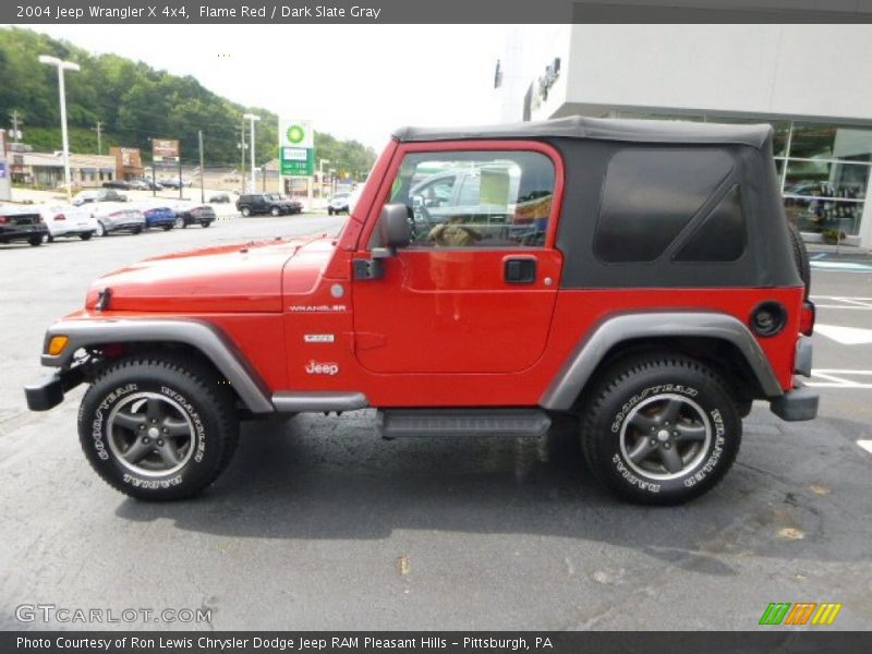Flame Red / Dark Slate Gray 2004 Jeep Wrangler X 4x4