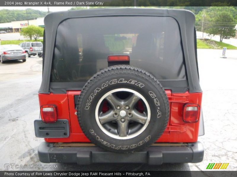 Flame Red / Dark Slate Gray 2004 Jeep Wrangler X 4x4