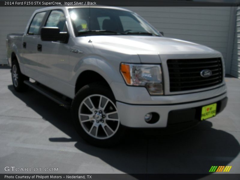 Ingot Silver / Black 2014 Ford F150 STX SuperCrew