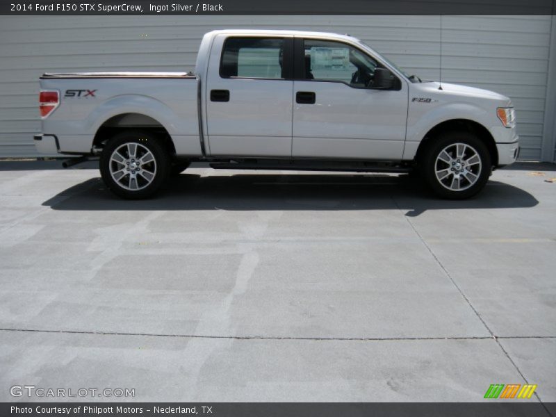 Ingot Silver / Black 2014 Ford F150 STX SuperCrew