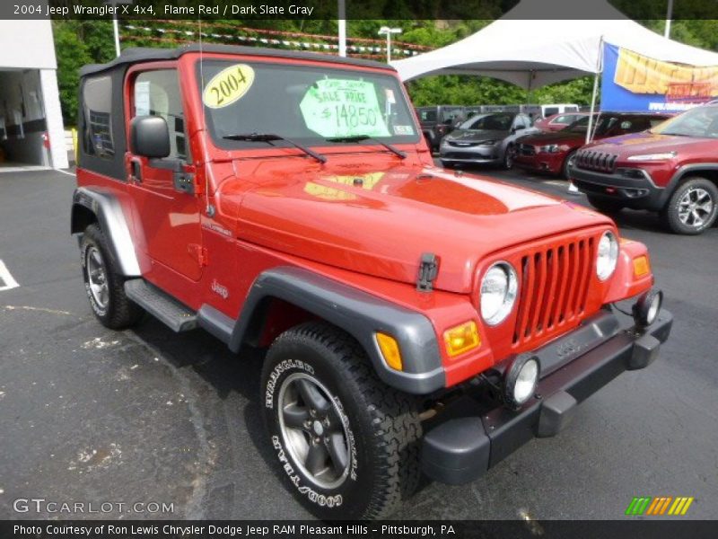 Flame Red / Dark Slate Gray 2004 Jeep Wrangler X 4x4
