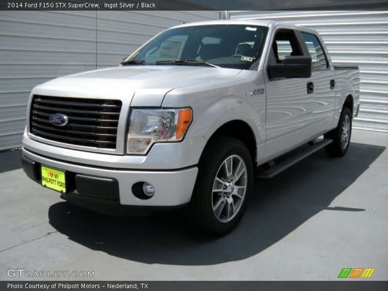 Ingot Silver / Black 2014 Ford F150 STX SuperCrew