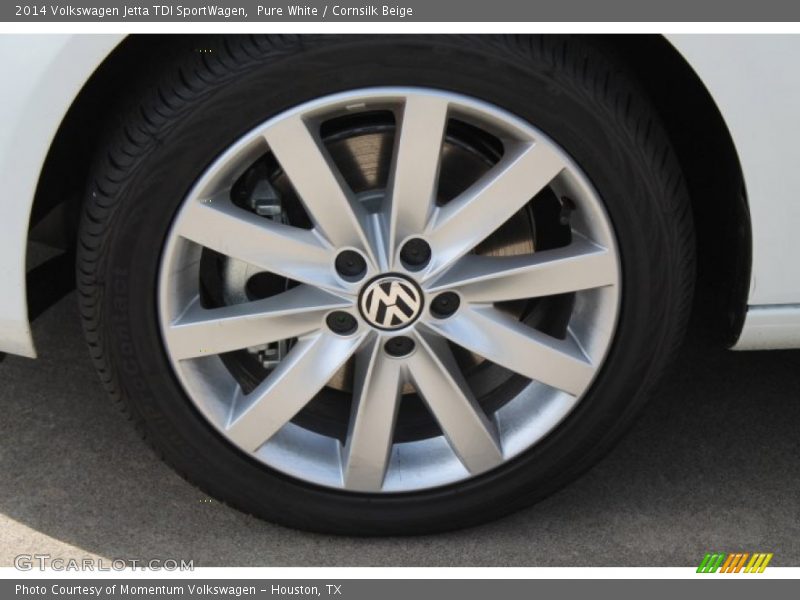 Pure White / Cornsilk Beige 2014 Volkswagen Jetta TDI SportWagen