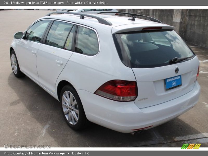 Pure White / Cornsilk Beige 2014 Volkswagen Jetta TDI SportWagen